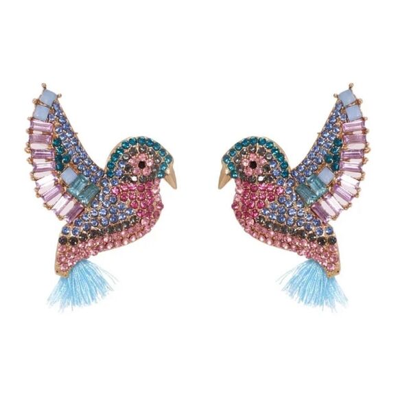 Anthropologie Jewelry - Diamond boho bird earrings N395